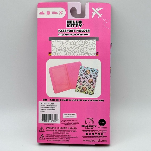 Sanrio Hello Kitty Passport Holder - HK Vehicles Gradient Pattern - Picture 3 of 5